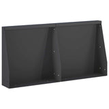Retaining Wall 2 pcs 40 x 12 x 30 cm Steel Black 8015241