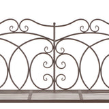 Garden Bench Antique brown Wrought iron Medium Garden Bench 45437
