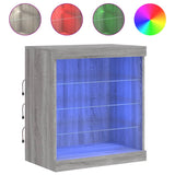 Sideboard with LED Lights Grey Sonoma 60.5x37x67 cm 836698