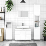 Bathroom Cabinet White 80x33x60 cm Engineered Wood 831652