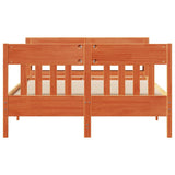 Bed Frame without Mattress Wax Brown 120x200 cm Solid Wood Pine 3306269