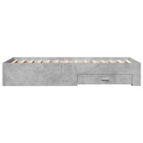 Bed Frame Concrete grey Engineered wood, plywood Single Bed Frame 3280422