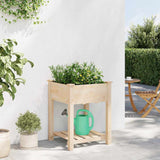 Garden Planter Beige 60.5 x 60 x 76.5 cm Solid fir wood 42006577
