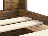 Bed Frame with Storage and Headboard Smoked Oak 100 x 200 cm 3414333