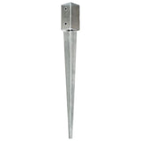 Ground Spikes 12 pcs Silver 7x7x75 cm Galvanised Steel 145403