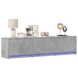 TV Cabinet with LED Concrete 165 x 34 x 40 cm Engineered Wood 8006549