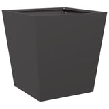 ZNTS Garden Planters Black 2 pcs 40x40x40 cm Steel 851053