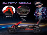 12V Electric Go Kart for Kids, Ride-On Racing Go Kart with Forward Reversing, Rechargeable Battery, T3398P348370