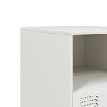 ZNTS Bedside Cabinet White 34.5x39x44 cm Steel 841761