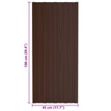 Roof Panel 12 pcs Brown 100 x 45 cm Galvanised steel 42047127