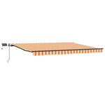 Retractable Awning Manual Yellow and orange 400 x 300 cm Fabric 3330532