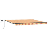 Retractable Awning Manual Yellow and orange 400 x 350 cm Fabric 3330748