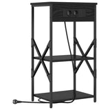 Bedside Cabinet 2 pcs Black Oak 41 x 31 x 76 cm Engineered Wood 859526