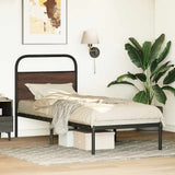 Bed Frame Without Mattress 75x190 cm Small Single Brown Oak Engineered Wood 4100297
