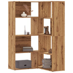 Corner Bookcase 4-Tier Artisian Oak 85x85x140 cm Engineered Wood 3307818