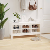 Hall Bench White 110x40x60 cm Solid Wood Pine 821790
