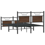 Bed Frame without Mattress Brown Oak 120x200 cm Engineered Wood 4106857