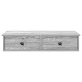 Wall Shelf with Drawers Grey Sonoma 80x31x17 cm Engineered Wood 859955