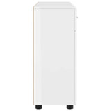 Wooden Cabinet with Drawer High Gloss White 88.5 x 30.5 x 73 cm 880285