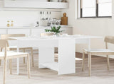 Dinning Table 138 x 70 x 73.5 cm Engineered Wood White 8006071