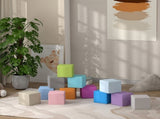 12 PCs Soft Play Blocks, Soft Foam Toy, Building and Stacking Blocks for Kids, Blue T3398P348552