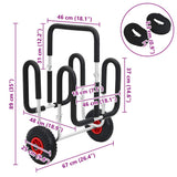 SUP Trolley for 2 Surfboards 90 kg Aluminium 94877