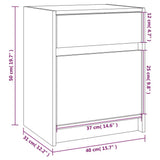 Bedside Cabinet White 40x31x50 cm Solid Pinewood 808125