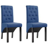 Dining Chairs 2 pcs Blue Fabric 249237