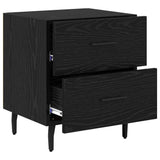 Bedside Cabinet Black Oak 40 x 35 x 47.5 cm Engineered Wood 882045