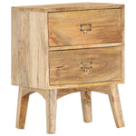 ZNTS Bedside Cabinet 40x35x55 cm Solid Mango Wood 286464