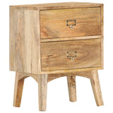 ZNTS Bedside Cabinet 40x35x55 cm Solid Mango Wood 286464