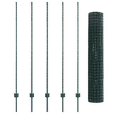 Fence with Posts Green 1.6 x 10 m Steel 3335971