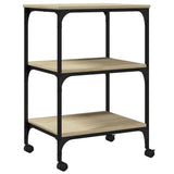 Printer Stand 3-Tier Sonoma Oak 50x41x75 cm Engineered Wood 842287