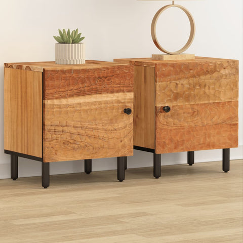 Bedside Cabinets 2 pcs 40x33x46 cm Solid Wood Acacia 356852