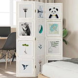 Room Divider 3 Panels White Solid Wood Paulownia 358685