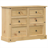 Chest of Drawers Corona 112x48x91 cm Solid Wood Pine 4005677