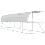 Against Wall Chicken Coop Silver 800 x 200 x 215 cm 3434738