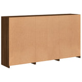 Sideboard with LED Lights Brown Oak 181.5x37x100 cm 3209183
