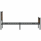Metal Bed Frame without Mattress Smoked Oak 107x203 cm 4007846