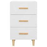 Bedside Cabinet White 40x40x66 cm Engineered Wood 812078