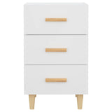 Bedside Cabinet White 40x40x66 cm Engineered Wood 812078