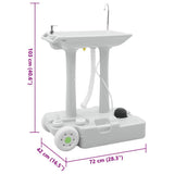 Camping Handwash Stand with Wheels Grey 72 x 42 x 103 cm 42001432