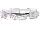 Outdoor Sofa Set 5 pcs Natural Solid Acacia Wood 3373414
