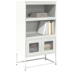 ZNTS Highboard White 68x39x123 cm Steel 853373