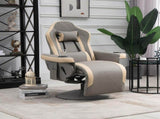 Manual Recliner Armchair PU Leather Lounge Chair w/ Adjustable Leg Rest, 135&deg Reclining Function, T3398P328184