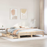 Bed frame without Mattress 200x200 cm Solid Wood Pine 3309026