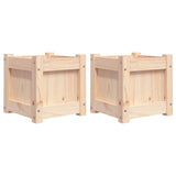 Garden Planters 2 pcs Solid Wood Pine 837395