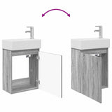 Bathroom Vanity Unit with Tap Grey Sonoma 45.5 x 22.5 x 84 cm 889457