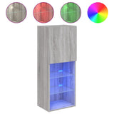 TV Cabinet with LED Lights Grey Sonoma 40.5x30x102 cm 837062