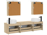 Bathroom Cabinet Set 5 pcs Sonoma Oak 50 x 14.5 x 70 cm 3406641